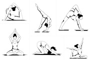 Yoga Poses Illustration Set, a Sport Illustration by Creative Stall (Thumbnail 5 of 11)