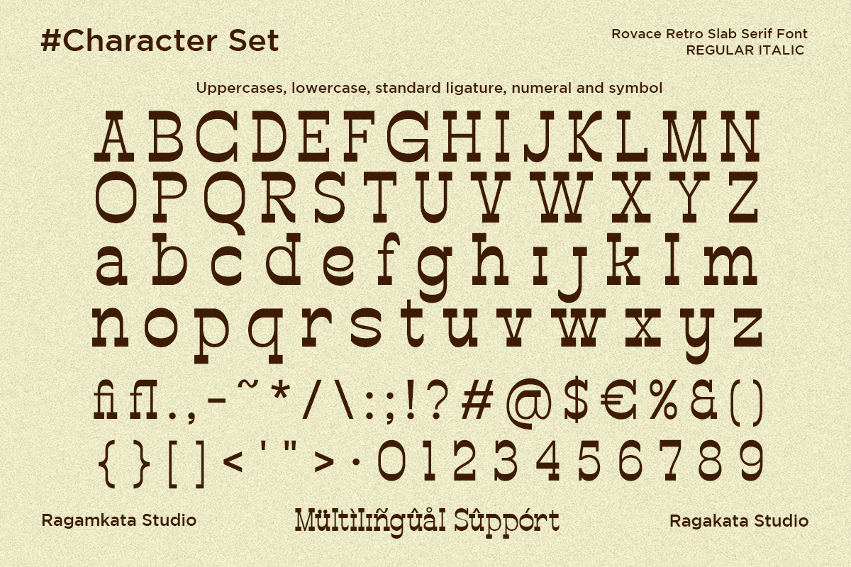Rovace - Retro Slab Serif Font, a Slab Serif Font by RagamKata (Photo 10 of 11)
