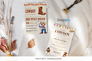 Cowboy Baby Shower Invitation Temp, an Invitation Template by Snapybiz (Thumbnail 6 of 12)