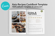 Keto Recipes Cookbook CANVA template, a Templates & Theme by DeLaGranSiete (Thumbnail 4 of 10)
