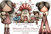 Whimsical Fairy Clipart Bundle, an Illustration by DreamCafeArt (Thumbnail 1 of 8)