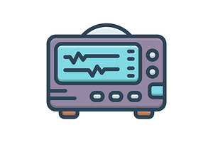 Monitor atrial color icon, a Duotone Icon by Creative priyanka