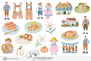 120 cute Oktoberfest clip art, a Seasonal Illustration by Poppy Lane Studio (Thumbnail 2 of 12)