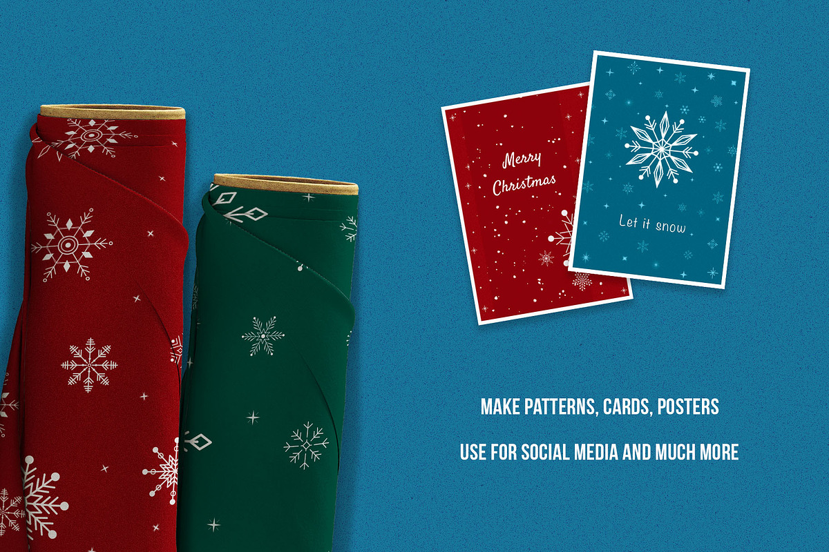 Procreate snowflakes and stars stamp, a Brush Add-On by Julia Right Studio (Photo 4 of 4)