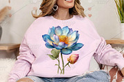 Watercolor Floral Flower Clipart PNG, an Illustration by Canvas Craft (Thumbnail 4 of 7)