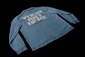 Vintage Jean Jacket Mockup 3Q View