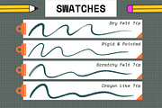 Procreate Calligraphy Brushes 10x, a Brush Add-On by Esther Nariyoshi (Thumbnail 2 of 7)