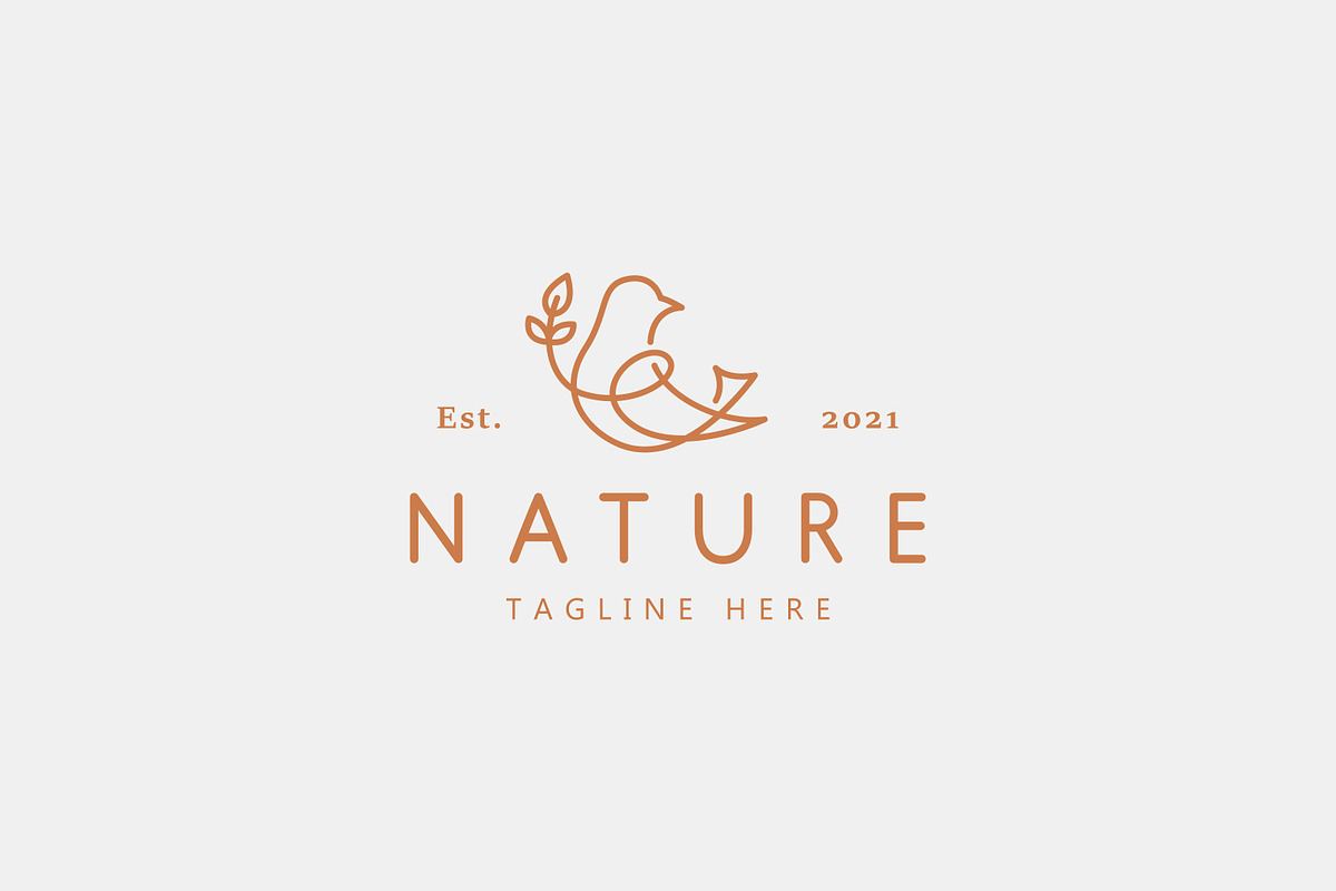 Dove Bird Nature Branch Logo, a Branding & Logo Template by Signatoro (Photo 2 of 2)