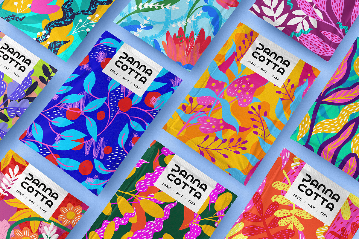 Panna Cotta Seamless Patterns, a Pattern Graphic by Designnina Shop (Photo 2 of 12)