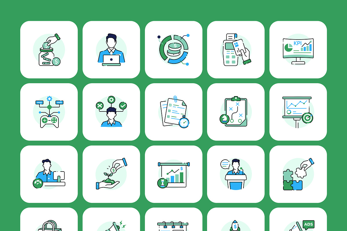 Business Analytics Bundle Icons, a Duotone Icon by Prosymbols (Photo 8 of 9)
