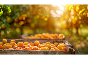 Harvest of Fresh Apricots in Wooden, a Food & Drink Photo by Lermont51