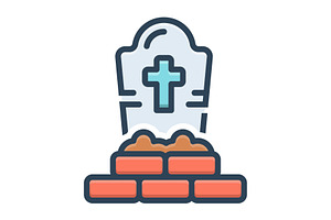 Grave sepulcher color icon, a Duotone Icon by Creative priyanka