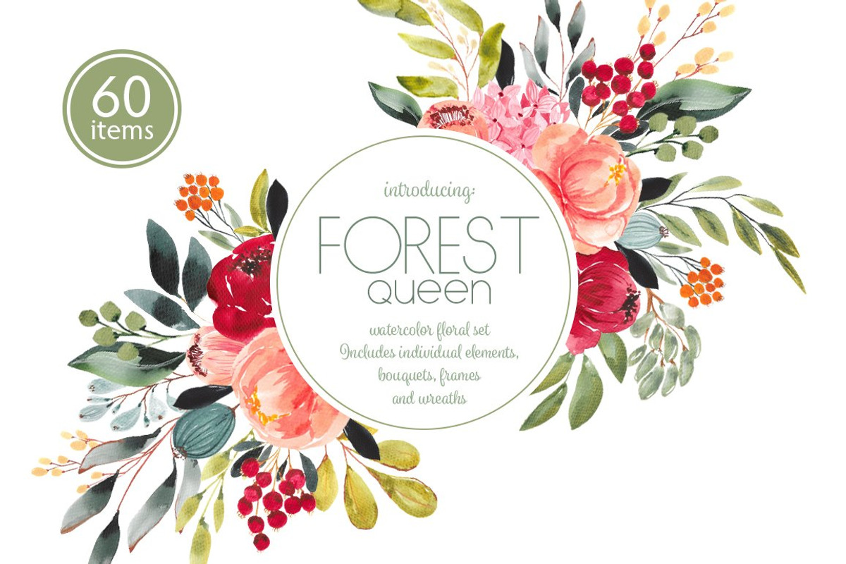 Watercolor Floral BUNDLE 2019, an Illustration by Charushella (Photo 7 of 7)