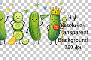 Happy Pickle Png, Pickle PNG, an Object Illustration by Clipart Bloom (Thumbnail 2 of 3)