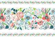 Seamless floral pattern + bonuses!, a Pattern Graphic by Purple Platypus (Thumbnail 4 of 7)
