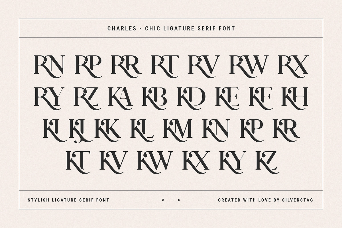 Charles - Chic Ligature Serif Font, a Serif Font by SilverStag Type Foundry (Photo 27 of 31)