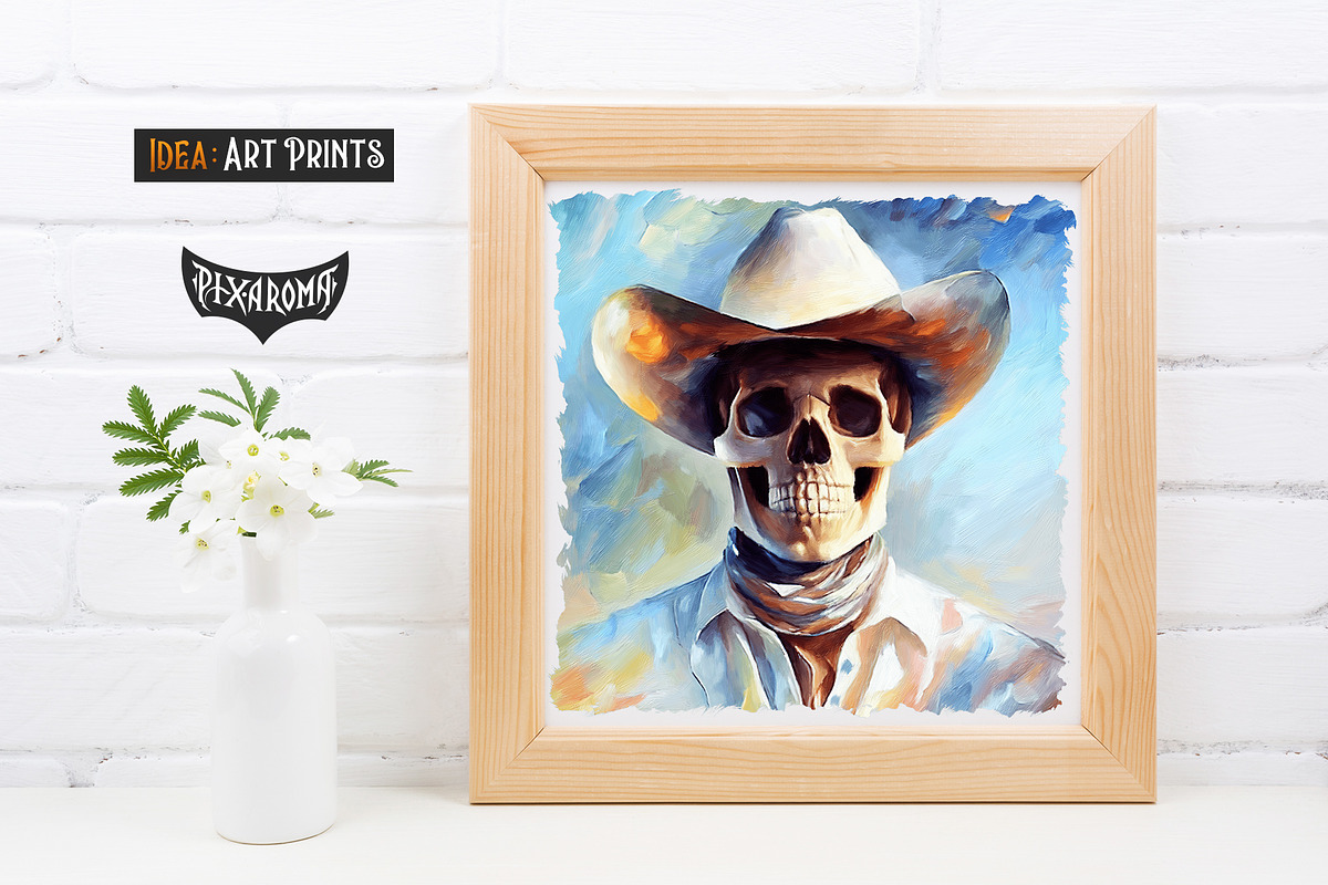 Skulls Bundle - Oil Paintings, an Illustration by pixaroma (Photo 8 of 15)