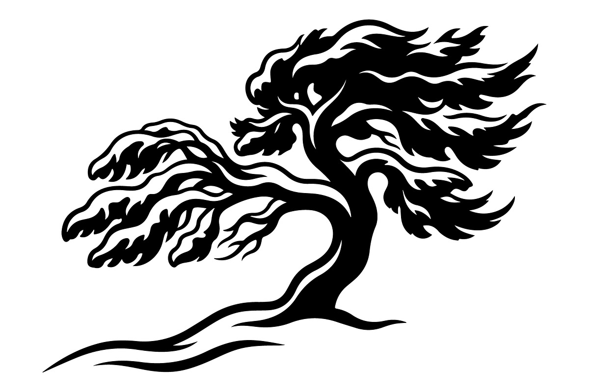 Windblown Tree Silhouette, an Object Graphic by Gfx_Store (Photo 9 of 16)