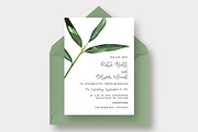 Watercolor Leaf Wedding Suite, an Invitation Template by Knotted Design (Thumbnail 2 of 4)