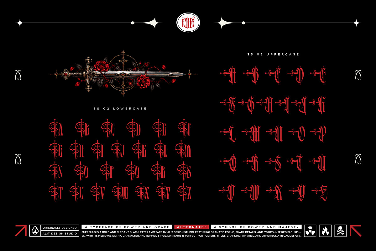 Supremus Typeface, a Blackletter Font by alit design (Photo 6 of 20)