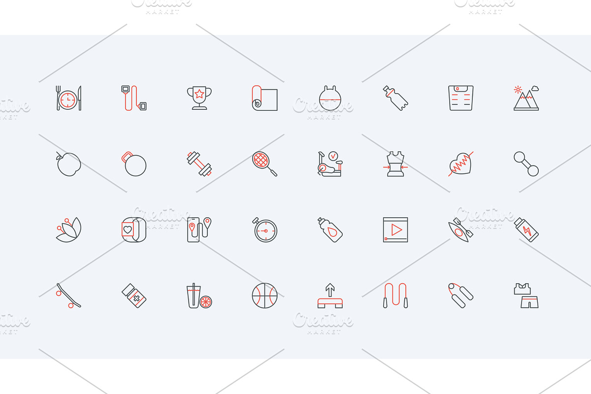 Traditional food & dishes icons, a Food Illustration by Lemberg Vector