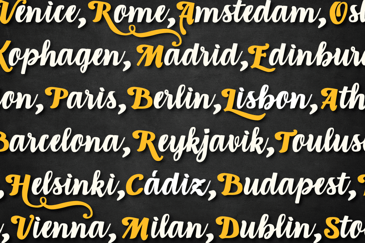 Piambis Round open type font preview 5