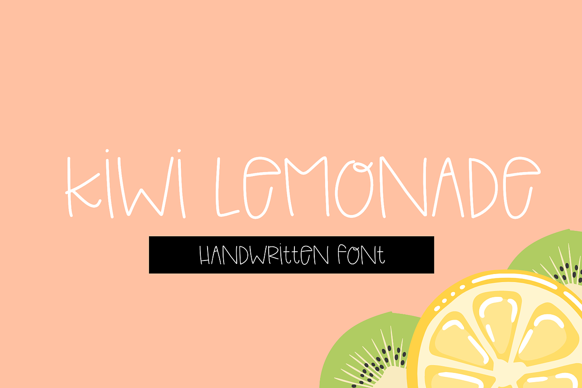 Kiwi Lemonade Handwritten Font, a Handwritten Font by Sabrina Schleiger Design (Photo 1 of 2)