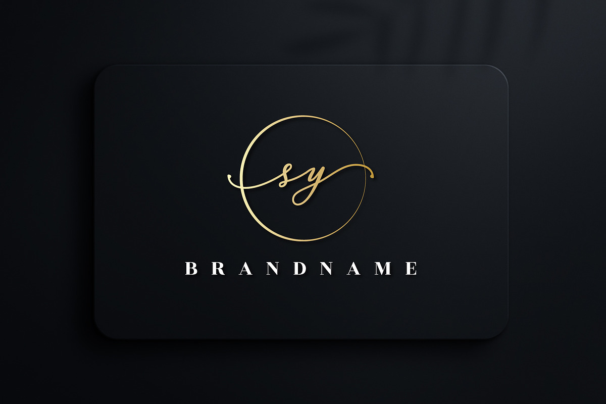 Letter SY handwritten signature logo