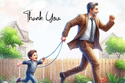 Fathers Day Watercolor Cliparts, an Illustration by RobertsArt (Thumbnail 6 of 8)