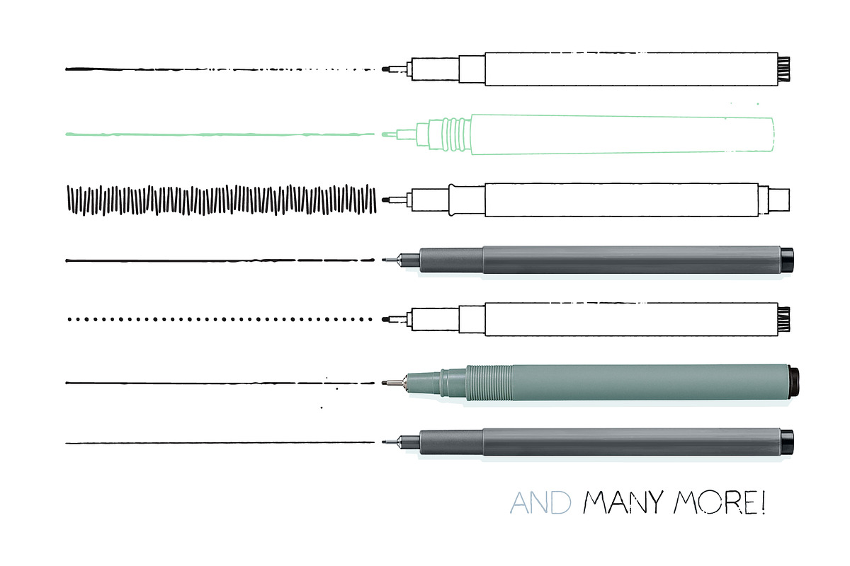 Infinito Technical Pen Brushes, a Brushes & More by Side Project (Photo 3 of 6)