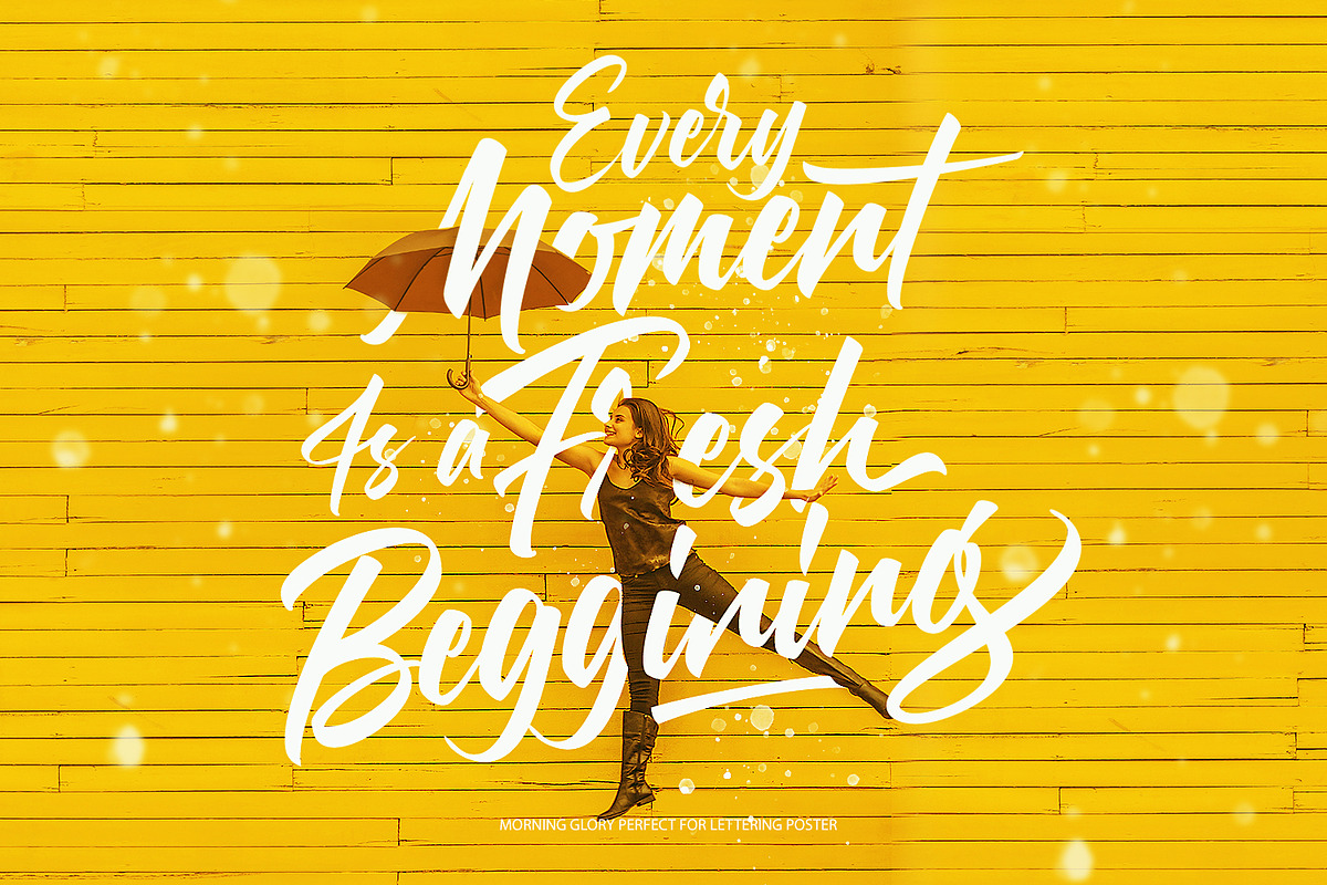 Morning Glory, a Script Font by NUGS (Photo 7 of 10)