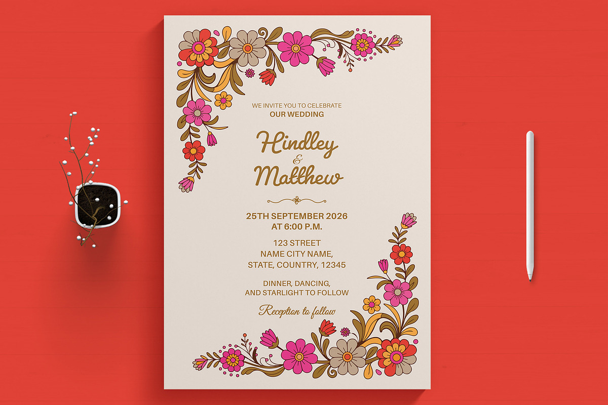 Wedding Reception Invitation, an Invitation Template by MightyDesign (Photo 1 of 8)
