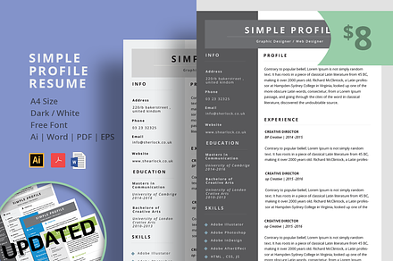 Simple Profile | Clean Resume