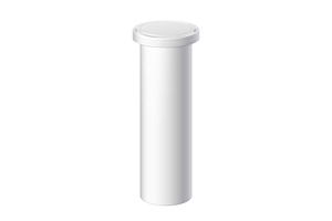 White Realistic Round Bottle & Lid