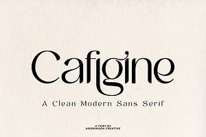 Cafigine | Modern Sans Serif Font