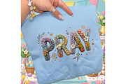 Faux Yarn Pray Png Floral Christian, an Illustration by Designking (Thumbnail 5 of 6)