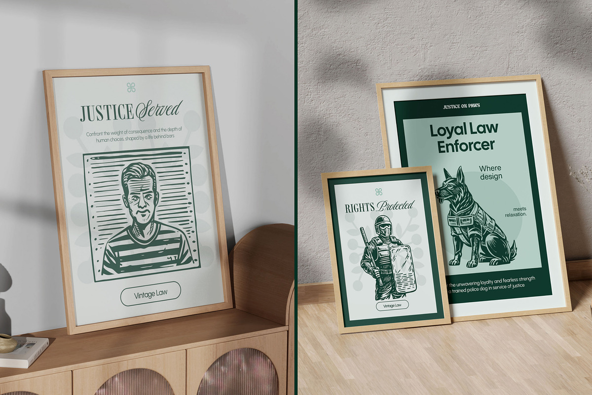 Vintage Law Icons Set, an Object Illustration by Prosymbols (Photo 3 of 8)