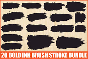 Abstract Paint Stroke Bundle, an Illustration by Artivon