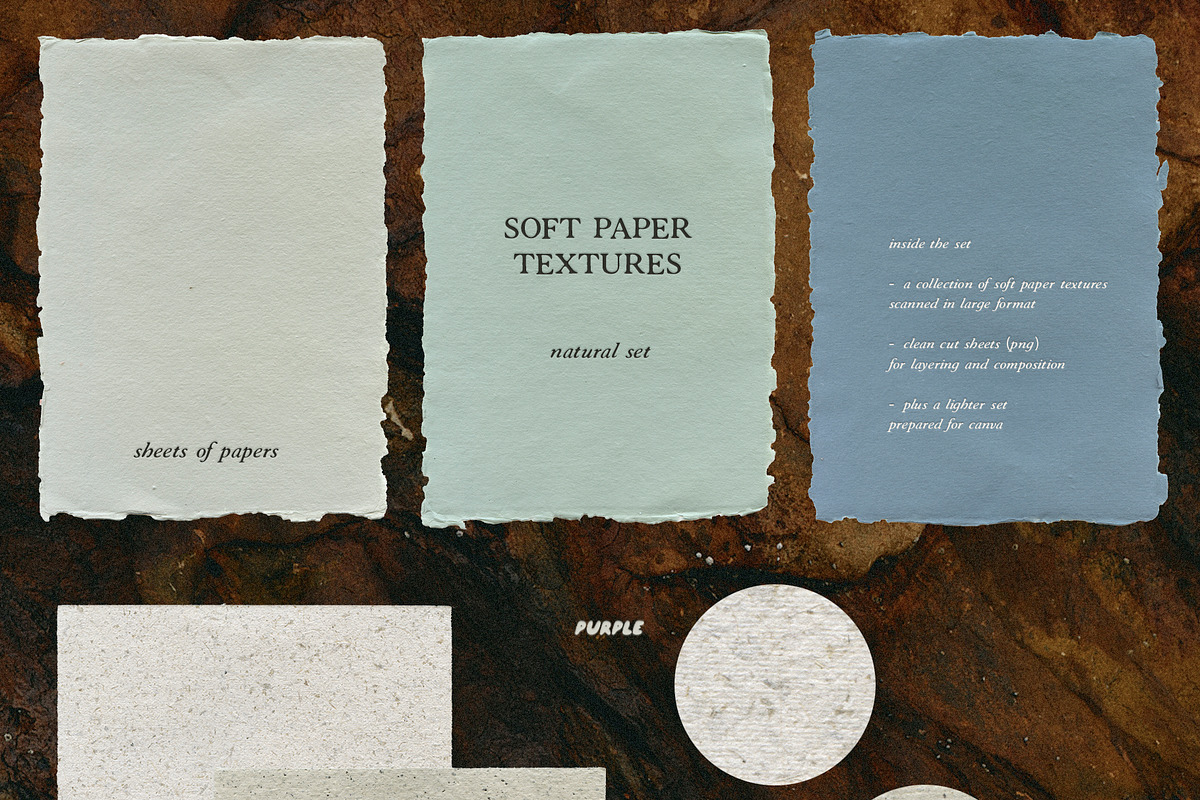 Soft Paper Textures - Natural Set, a Texture Graphic by Purple (Photo 4 of 10)