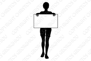 Protest Rally March Picket Sign, a Person Illustration by Christos Georghiou