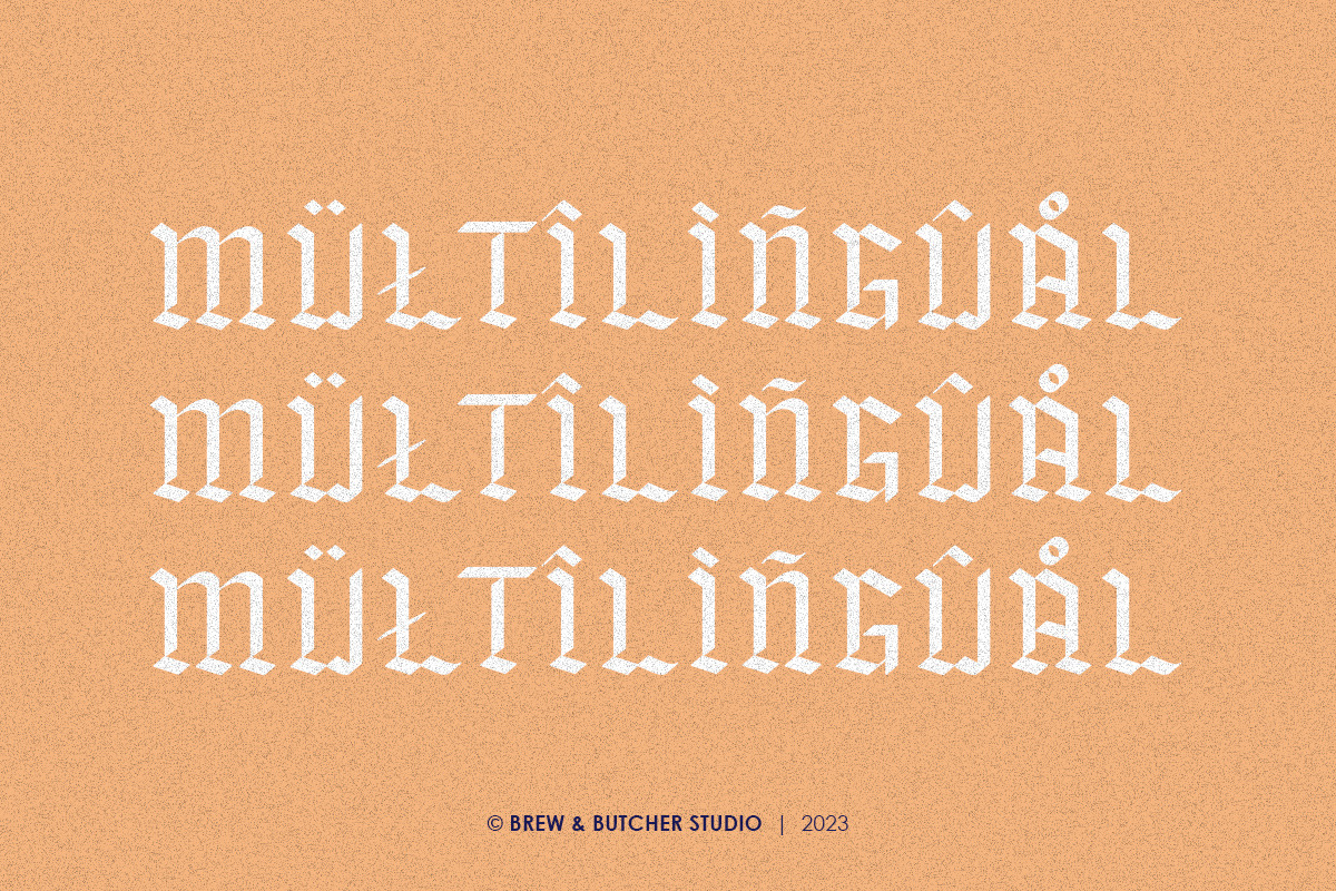 Sanusra | Blackletter, a Blackletter Font by Brew & Butcher Studio (Photo 4 of 8)