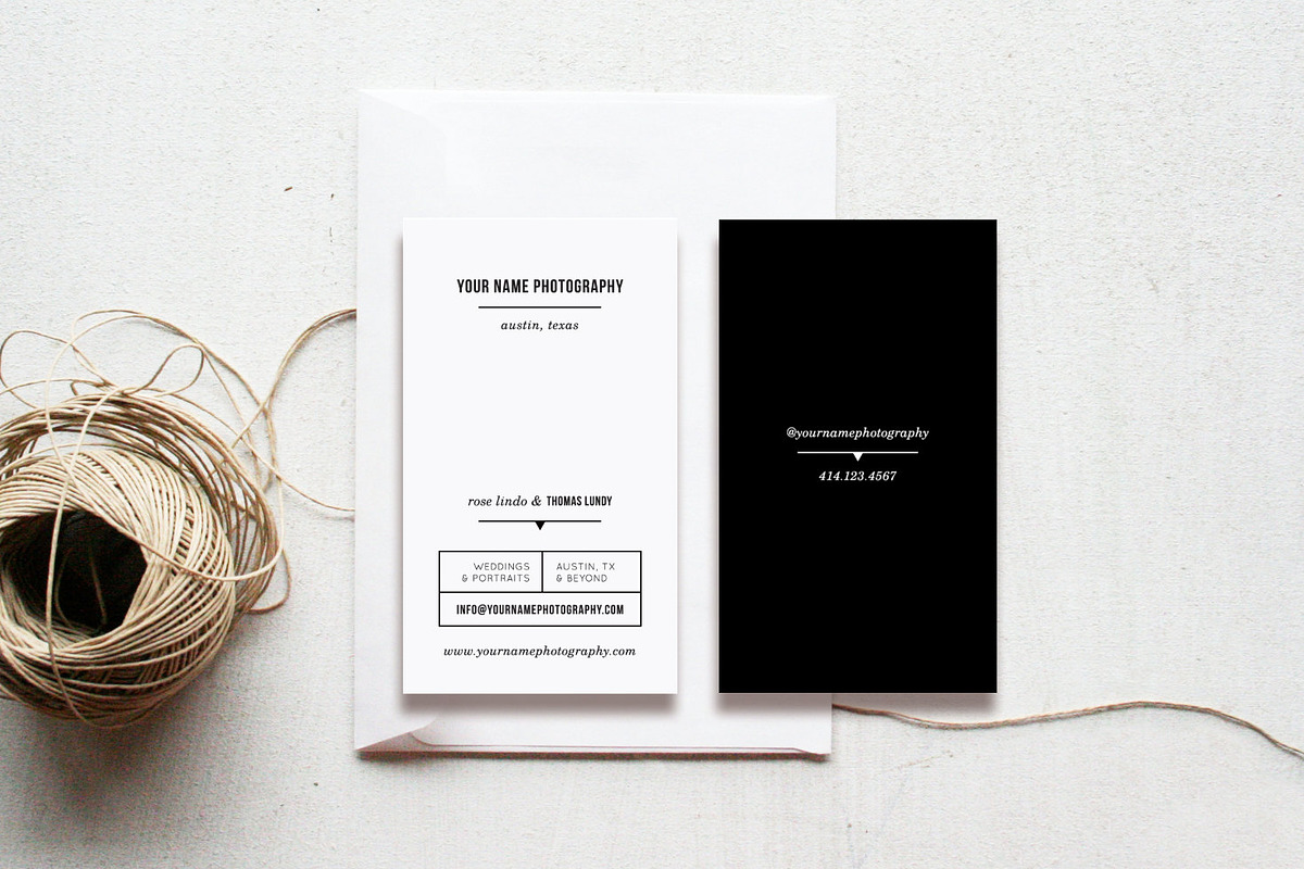 Modern Photographer Business Cards, a Business Card Template by roselindoco (Photo 1 of 3)