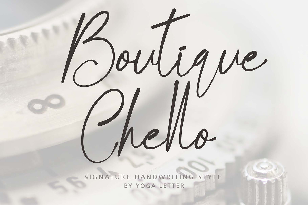Boutique Chello, a Handwritten Font by Yoga Letter (Photo 1 of 6)