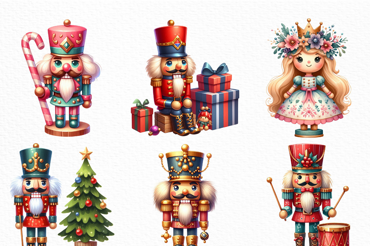 Christmas Nutcracker Clipart, an Illustration by Craft Nest (Photo 2 of 6)