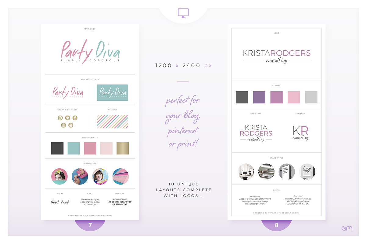 Brand Boards / Style Tiles VOL 1, a Templates & Theme by AM Studio (Photo 8 of 11)