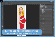 Maternity Pregnant Portrait Creator, a Person Illustration by Lauren Lesley Studio (Thumbnail 4 of 45)
