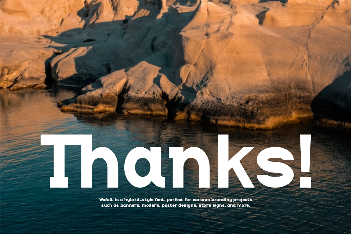 Wofalt - Hybrid Font, a Sans Serif Font by Iqsiart Studio (Photo 11 of 11)