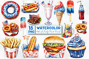 4th of July Fast Food Sublimation, an Illustration by Designworld (Thumbnail 1 of 5)