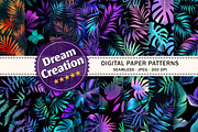 Dark Tropical Shimmer Digital Paper, a Texture Graphic by Dream Creation (Thumbnail 1 of 7)