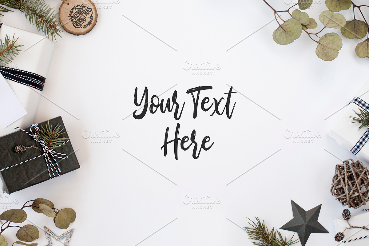Christmas Scandinavian Mockup Bundle, a Print Template by Yuri-U (Photo 30 of 32)